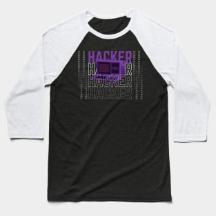 Hacker Old Computer Baseball T-Shirt